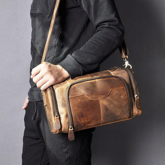 Woosir Genuine Leather Travel Messenger Bag for Men - Woosir