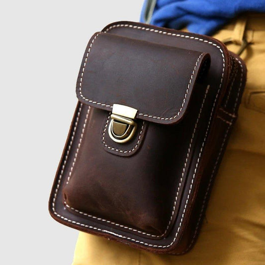 Woosir Genuine Leather Waist Bag Men - Woosir