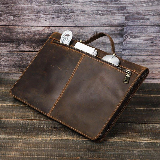 Woosir Leather Zipper Folio Case for Macbook Pro 14" - Woosir