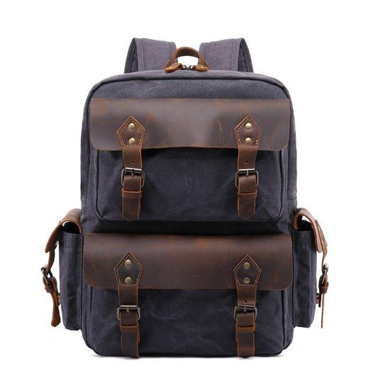 Vintage Canvas Backpack Rucksack Laptop - Woosir