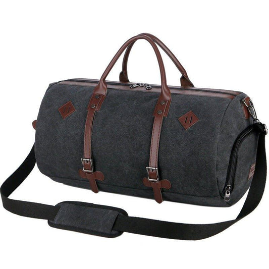 Large Canvas Duffle Bag with Shoe Compartment - Woosir