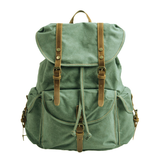 Large Vintage Canvas Backpack Travel For Men - Woosir