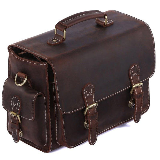 Woosir Leather Camera Bag Vintage Stylish SLR DSLR Lens - Woosir