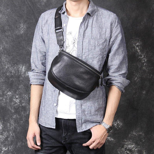 Leather Crossbody Sling Pack for Men - Woosir