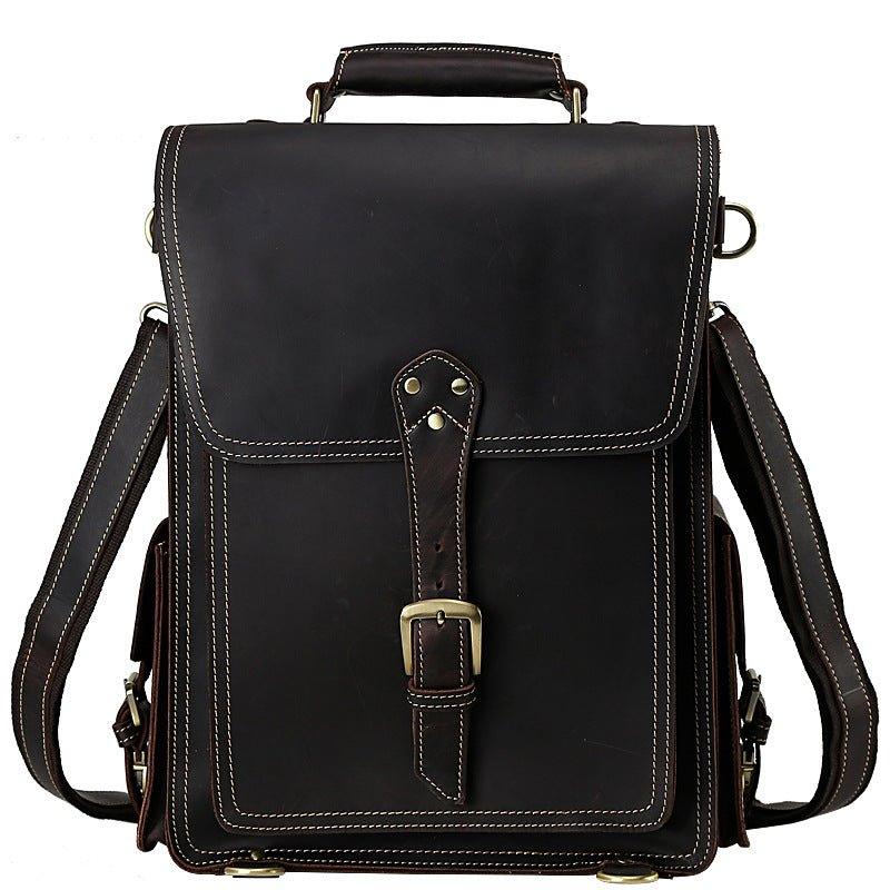 Woosir Leather Flap Backpack for Men Woosir