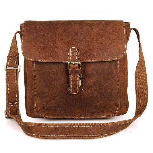 Woosir Leather Messenger Crossbody Bag Vintage - Woosir