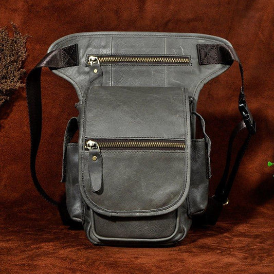 Woosir Leather Phone Purse Hip Bag With Leg Strap - Woosir