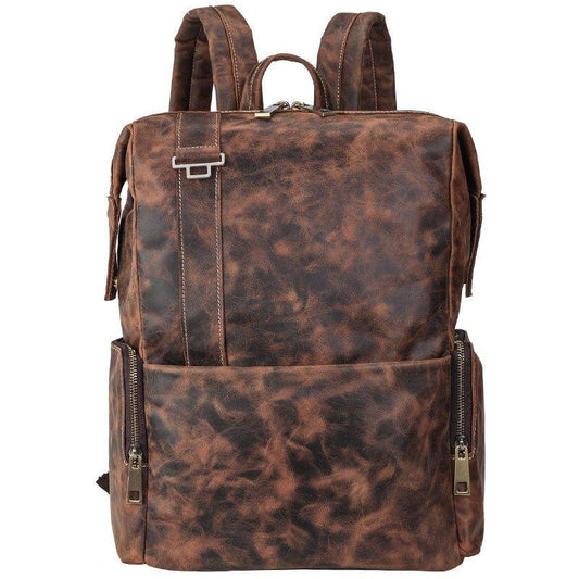 Woosir Leather Rucksack Men Dark Brown - Woosir