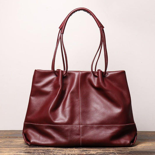 Woosir Leather Shopping Bag Handbag Vintage - Woosir
