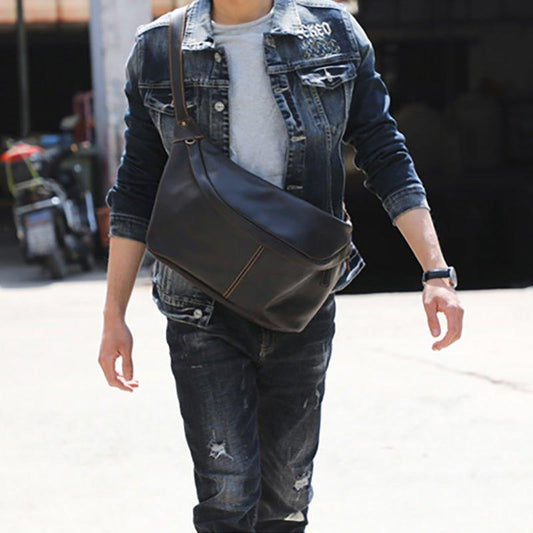Leather Shoulder Cross Body Sling Bag - Woosir