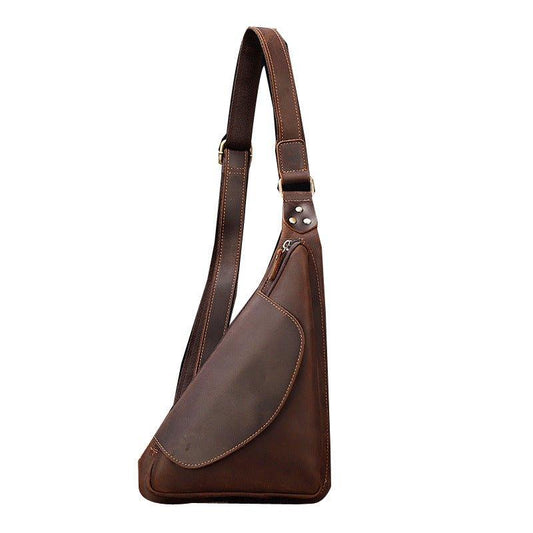 Leather Sling Backpack Dumpling Bag - Woosir