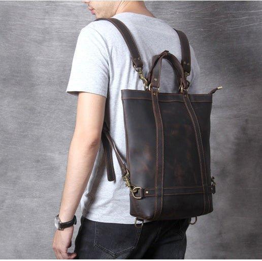 Woosir Leather Tote Backpack - Woosir