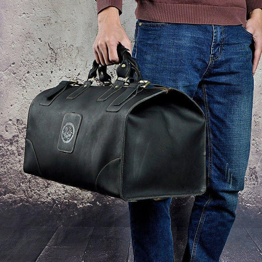 Woosir Leather Weekend Duffle Bag Mens - Woosir