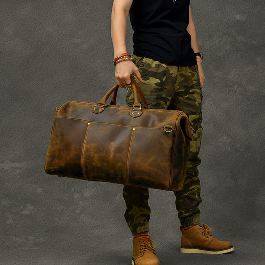 Woosir Men Large Leather Travel Bag - Woosir