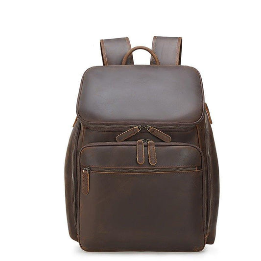Woosir Men Leather Backpack 15 inch Laptop Business - Woosir