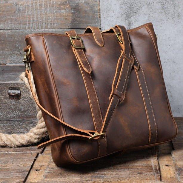 Woosir Men Tote Bag with Leather Strap - Woosir