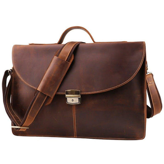 Woosir Men's Bags for Work Genuine Leather with Lock - Woosir