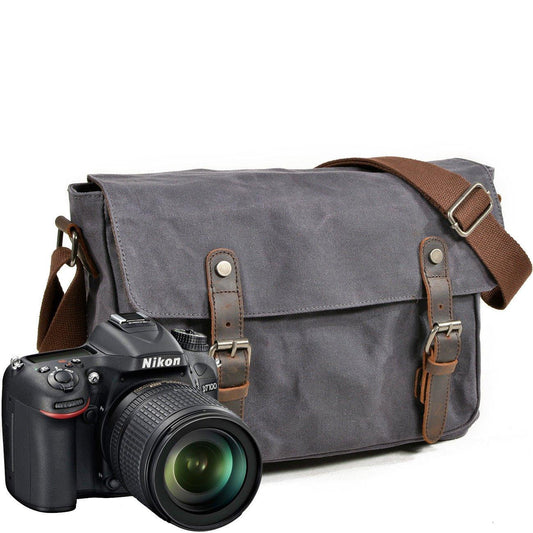 Woosir Mens Camera Shoulder Bag Wateroof Canvas - Woosir