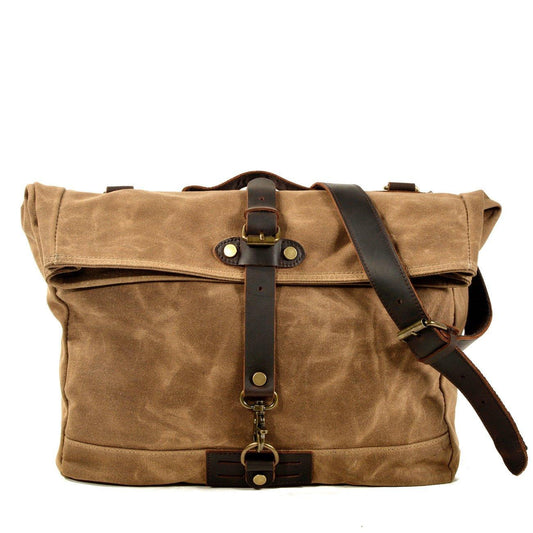 Vintage Canvas Messenger Bag Laptop and Motobags - Woosir