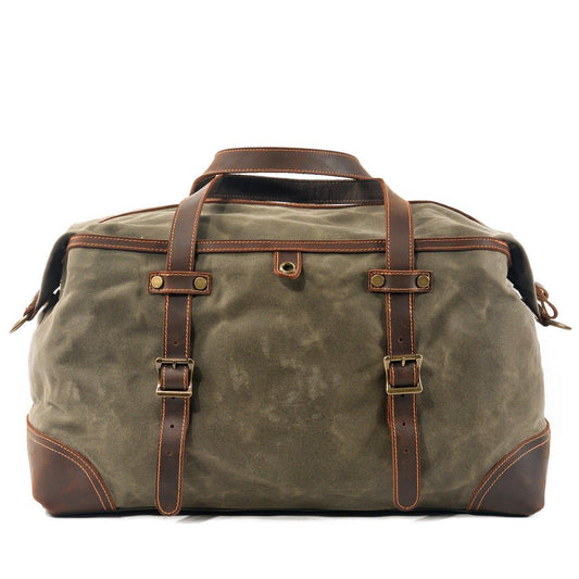 Large Waxed Canvas Travel Duffle Bag - Woosir