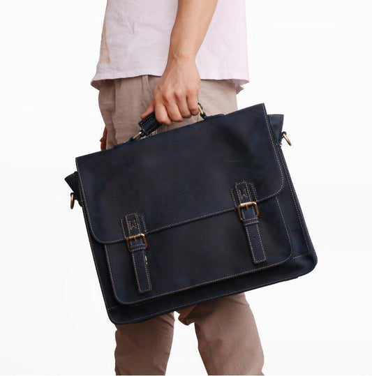 Woosir Mens Leather Business Bags Briefcase - Woosir