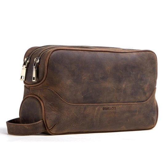 Woosir Mens Leather Dopp Kit Bag - Woosir