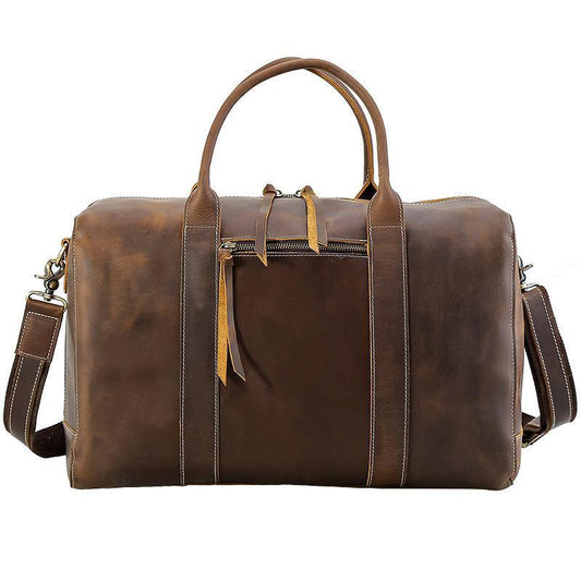 Woosir Mens Leather Duffel Bag Overnight Tote - Woosir