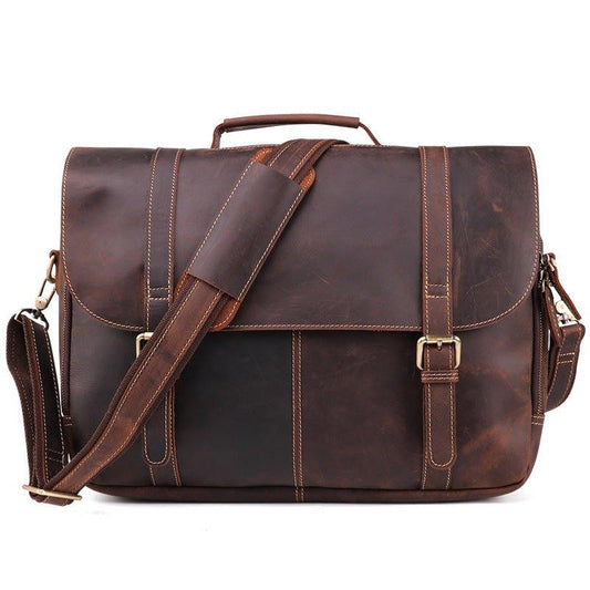 Woosir Mens Leather Laptop Messenger Bag - Woosir