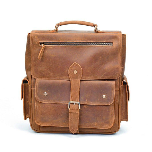 Vintage Leather Backpack Men for Work - Woosir