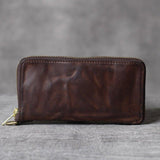Woosir Mens Leather Wallet With Zipper Inside - Woosir