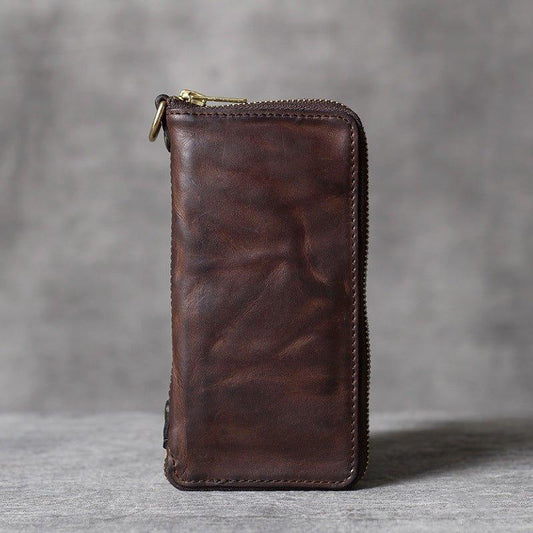 Woosir Mens Leather Wallet With Zipper Inside - Woosir