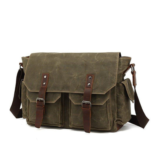 Vintage Canvas Messenger Bag for Laptop - Woosir