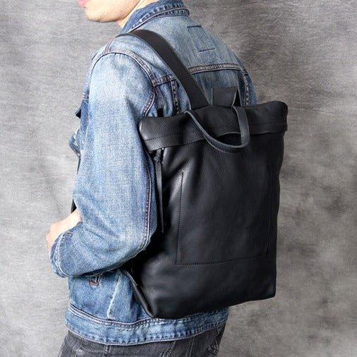 Woosir Minimalist Leather Backpack for Men - Woosir