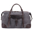 Oversized Travel Duffel Bag Canvas Leather - Woosir