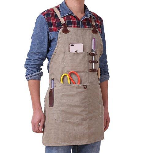 Woosir Quality Leather Work Apron With Pockets - Woosir