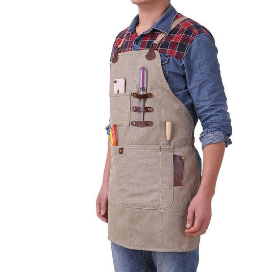 Woosir Quality Leather Work Apron With Pockets - Woosir