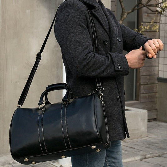 Real Leather Duffel Bags For Men 18 Inch - Woosir