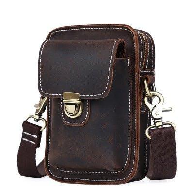 Woosir Retro Mens Waist Bag Genuine Leather - Woosir