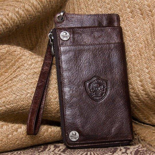 Woosir RFID Safe Leather Wallet with Wrist Strap - Woosir