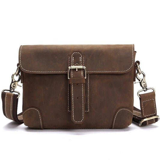Woosir Small Leather Shoulder Bag Brown - Woosir