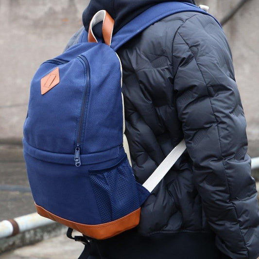 Stylish Canvas Camera Backpack for Women Blue - Woosir