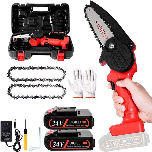 Woosir Upgraded 24V Mini Chainsaw With 2 Batteries 2 Chain - Woosir