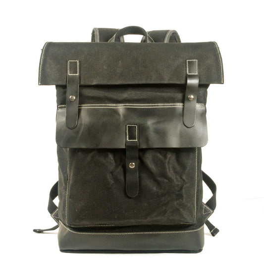 Vintage Backpack Canvas College Backpacks - Woosir