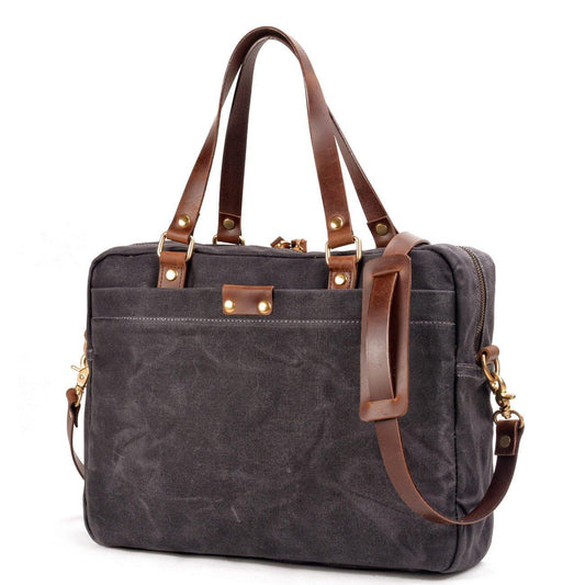 Woosir Vintage Canvas Briefcase Laptop Bag - Woosir