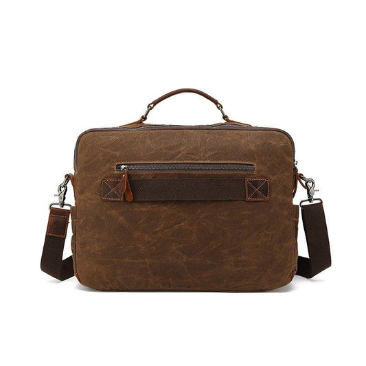 Mens Vintage Canvas Business Messenger Bag for Laptop - Woosir