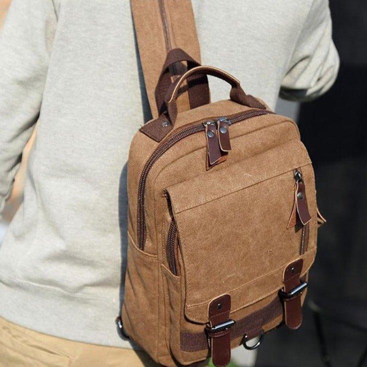 Vintage Canvas Messenger Sling Bag - Woosir