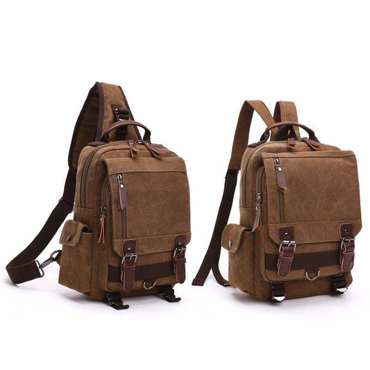 Vintage Canvas Messenger Sling Bag - Woosir