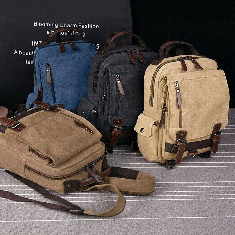 Vintage Canvas Messenger Sling Bag - Woosir