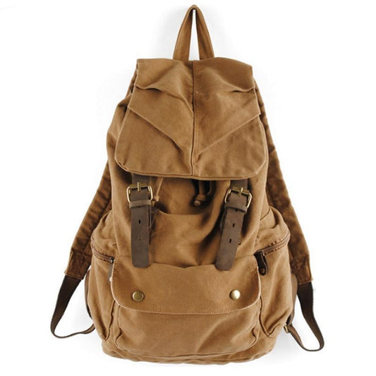 Vintage Cotton Canvas Rucksack Backpack - Woosir