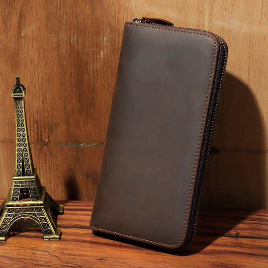 Woosir Vintage Cowhide Wallet Crazy Horse Leather - Woosir
